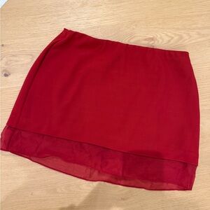 Abercrombie & Fitch Red Mini Skirt